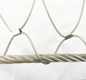 Stainless Steel Wire Rope Mesh Untuk Kebun Binatang Pagar Kabel / Hutan Panjat Tanaman